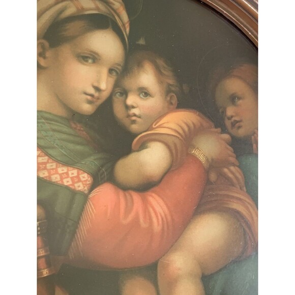 Antique Madonna della Seggiola ~Raphael Palazzo Pitti Collection Numbered Frame - Picture 5 of 12